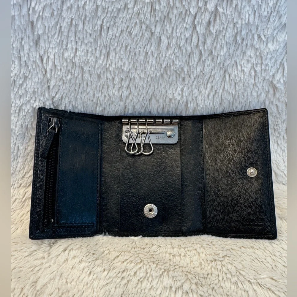 Gucci Unisex Leather Wallet Keyholder - Vintage - EUC